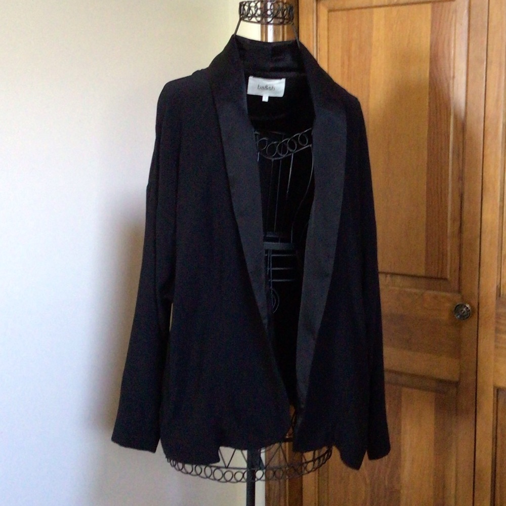 Ba&sh black open front jacket, size 3